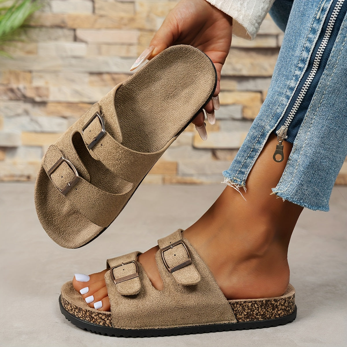 Elegant Summer Slippers for Women – Thick-Sole Solid Color Flip-Flops for Indoor & Outdoor Use